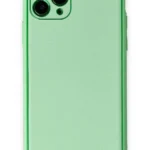 Uray store Apple iPhone 11 Pro Kılıf Coco Deri Silikon Kapak - Açık Yeşil