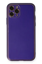 Uray store Apple iPhone 11 Pro Kılıf Coco Deri Silikon Kapak - Mor