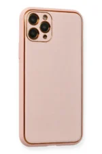 Uray store Apple iPhone 11 Pro Kılıf Coco Deri Silikon Kapak - Pembe - Görsel 2
