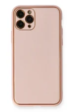 Uray store Apple iPhone 11 Pro Kılıf Coco Deri Silikon Kapak - Pembe