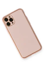 Uray store Apple iPhone 11 Pro Kılıf Coco Deri Silikon Kapak - Pembe - Görsel 3