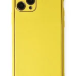 Uray store Apple iPhone 11 Pro Kılıf Coco Deri Silikon Kapak - Sarı