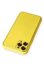 Uray store Apple iPhone 11 Pro Kılıf Coco Deri Silikon Kapak - Sarı - Görsel 3