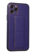 Uray store Apple iPhone 11 Pro Kılıf Coco Deri Standlı Kapak - Mor - Görsel 2