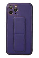 Uray store Apple iPhone 11 Pro Kılıf Coco Deri Standlı Kapak - Mor