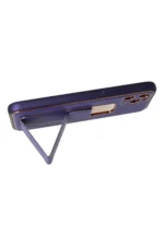 Uray store Apple iPhone 11 Pro Kılıf Coco Deri Standlı Kapak - Mor - Görsel 3