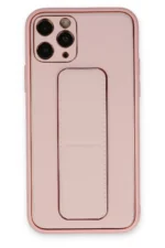 Uray store Apple iPhone 11 Pro Kılıf Coco Deri Standlı Kapak - Pembe