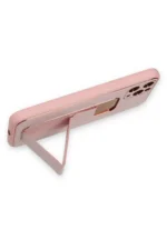 Uray store Apple iPhone 11 Pro Kılıf Coco Deri Standlı Kapak - Pembe - Görsel 3