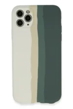 Uray store Apple iPhone 11 Pro Kılıf Ebruli Lansman Silikon - Beyaz-Gri