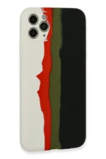 Uray store Apple iPhone 11 Pro Kılıf Ebruli Lansman Silikon - Beyaz-Siyah - Görsel 3