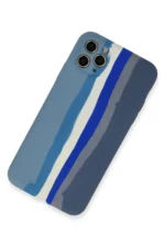 Uray store Apple iPhone 11 Pro Kılıf Ebruli Lansman Silikon - Mavi-Gri - Görsel 2