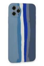 Uray store Apple iPhone 11 Pro Kılıf Ebruli Lansman Silikon - Mavi-Gri - Görsel 3