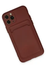 Uray store Apple iPhone 11 Pro Kılıf Kelvin Kartvizitli Silikon - Bordo - Görsel 3