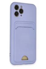 Uray store Apple iPhone 11 Pro Kılıf Kelvin Kartvizitli Silikon - Lila - Görsel 2