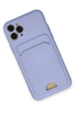 Uray store Apple iPhone 11 Pro Kılıf Kelvin Kartvizitli Silikon - Lila - Görsel 3