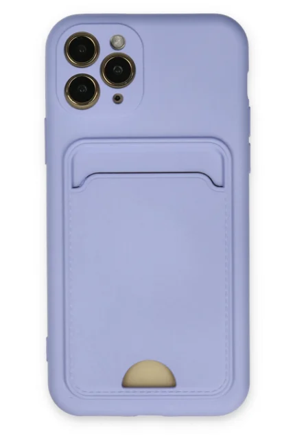Uray store Apple iPhone 11 Pro Kılıf Kelvin Kartvizitli Silikon - Lila