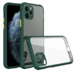 Uray store Apple iPhone 11 Pro Kılıf Miami Şeffaf Silikon - Koyu Yeşil