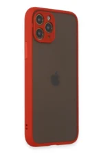 Uray store Apple iPhone 11 Pro Kılıf Montreal Silikon Kapak - Kırmızı - Görsel 2