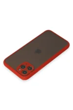 Uray store Apple iPhone 11 Pro Kılıf Montreal Silikon Kapak - Kırmızı - Görsel 3