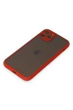 Uray store Apple iPhone 11 Pro Kılıf Montreal Silikon Kapak - Kırmızı - Görsel 4
