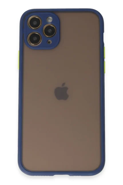 Uray store Apple iPhone 11 Pro Kılıf Montreal Silikon Kapak - Lacivert