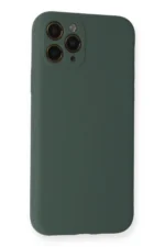 Uray store Apple iPhone 11 Pro Kılıf Nano içi Kadife Silikon - Koyu Yeşil - Görsel 3