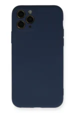 Uray store Apple iPhone 11 Pro Kılıf Nano içi Kadife Silikon - Lacivert