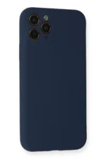 Uray store Apple iPhone 11 Pro Kılıf Nano içi Kadife Silikon - Lacivert - Görsel 3