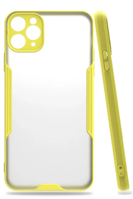 Uray store Apple iPhone 11 Pro Kılıf Platin Silikon - Sarı