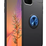 Uray store Apple iPhone 11 Pro Kılıf Range Yüzüklü Silikon - Siyah-Mavi