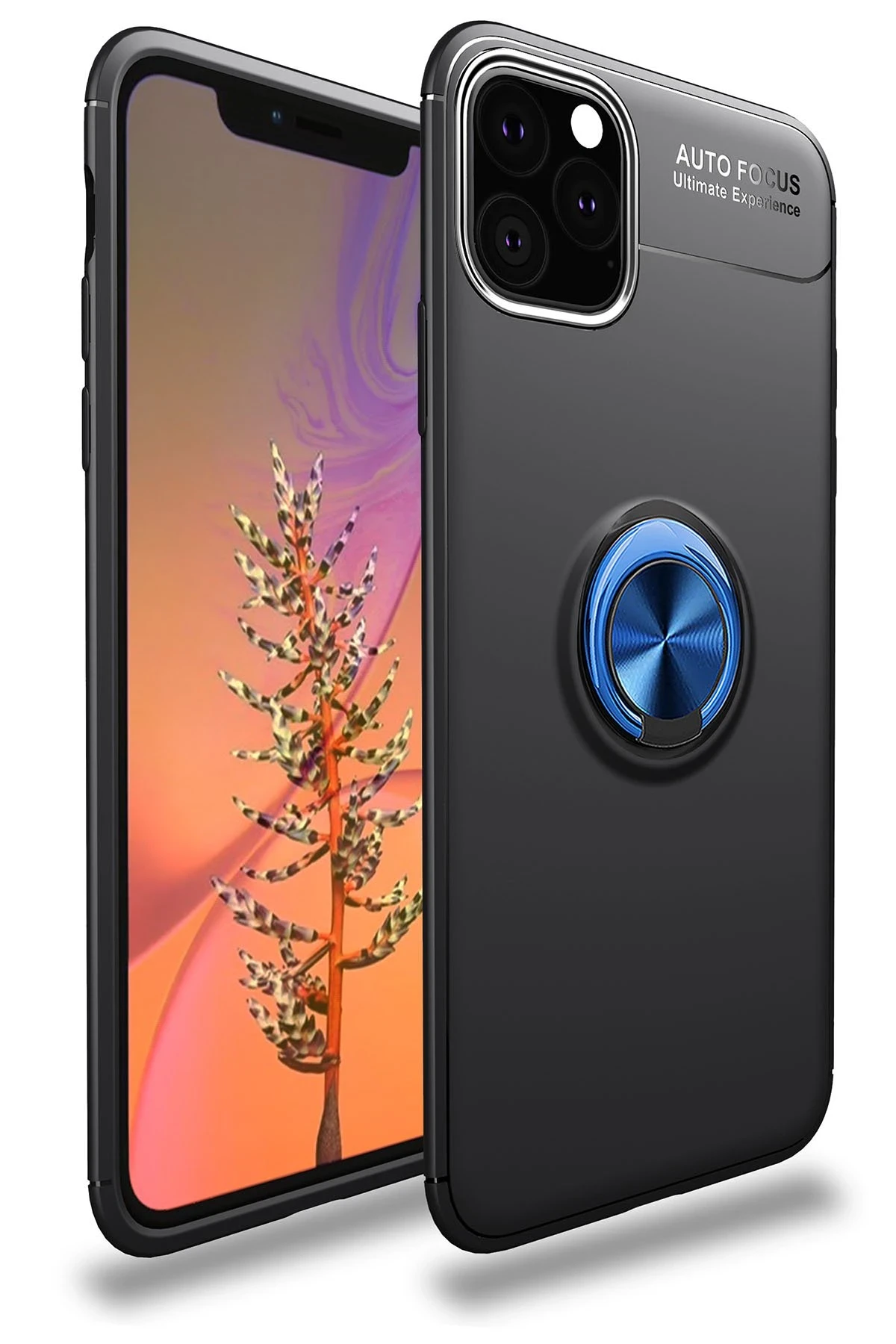 newface-iphone-11-pro-kilif-range-yuzuklu-silikon-siyah-mavi-default Uray store Apple iPhone 11 Pro Kılıf Range Yüzüklü Silikon - Siyah-Mavi - Görsel 1