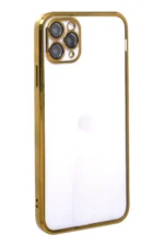 Uray store Apple iPhone 11 Pro Kılıf Razer Lensli Silikon - Gold - Görsel 2