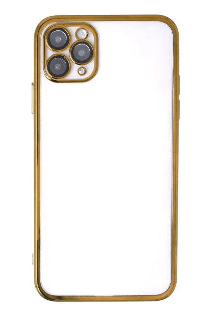 Uray store Apple iPhone 11 Pro Kılıf Razer Lensli Silikon - Gold