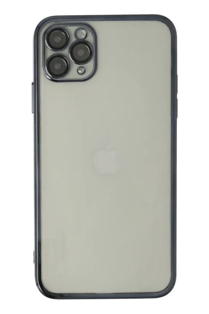 Uray store Apple iPhone 11 Pro Kılıf Razer Lensli Silikon - Siyah