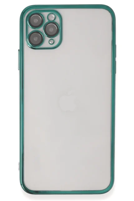 Uray store Apple iPhone 11 Pro Kılıf Razer Lensli Silikon - Yeşil