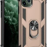 Uray store Apple iPhone 11 Pro Kılıf Sofya Yüzüklü Silikon Kapak - Gold