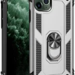 Uray store Apple iPhone 11 Pro Kılıf Sofya Yüzüklü Silikon Kapak - Gümüş