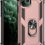 Uray store Apple iPhone 11 Pro Kılıf Sofya Yüzüklü Silikon Kapak - Rose