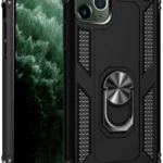 Uray store Apple iPhone 11 Pro Kılıf Sofya Yüzüklü Silikon Kapak - Siyah