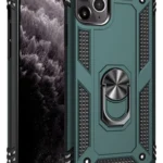 Uray store Apple iPhone 11 Pro Kılıf Sofya Yüzüklü Silikon Kapak - Yeşil