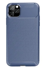 Uray store Apple iPhone 11 Pro Max Kılıf Auto Focus Karbon Kapak - Lacivert - Görsel 3