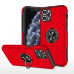 Uray store Apple iPhone 11 Pro Max Kılıf Elit Yüzüklü Kapak - Kırmızı