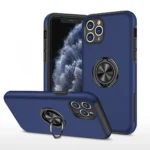 Uray store Apple iPhone 11 Pro Max Kılıf Elit Yüzüklü Kapak - Lacivert