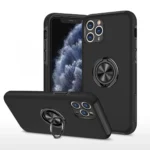 Uray store Apple iPhone 11 Pro Max Kılıf Elit Yüzüklü Kapak - Siyah