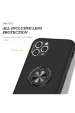 Uray store Apple iPhone 11 Pro Max Kılıf Elit Yüzüklü Kapak - Siyah - Görsel 4
