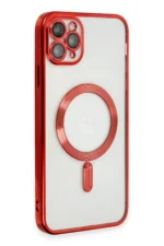 Uray store Apple iPhone 11 Pro Max Kılıf Kross Magneticsafe Kapak - Kırmızı - Görsel 2