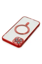 Uray store Apple iPhone 11 Pro Max Kılıf Kross Magneticsafe Kapak - Kırmızı - Görsel 4