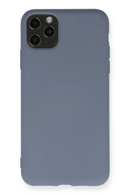 Uray store Apple iPhone 11 Pro Max Kılıf Nano içi Kadife Silikon - Gri