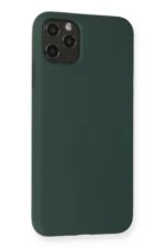 Uray store Apple iPhone 11 Pro Max Kılıf Nano içi Kadife Silikon - Koyu Yeşil - Görsel 3