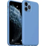 Uray store Apple iPhone 11 Pro Max Kılıf Nano içi Kadife Silikon - Mavi